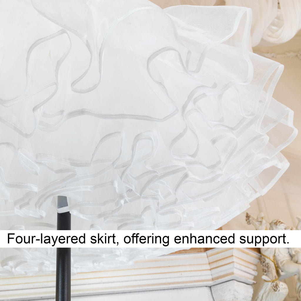 Noloria - Medium-High Volume Lolita White Puffy Petticoat, 17.7" (45 CM) - image 25