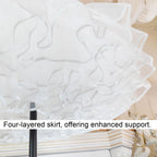 Noloria - Medium-High Volume Lolita White Puffy Petticoat, 17.7" (45 CM) - image 25