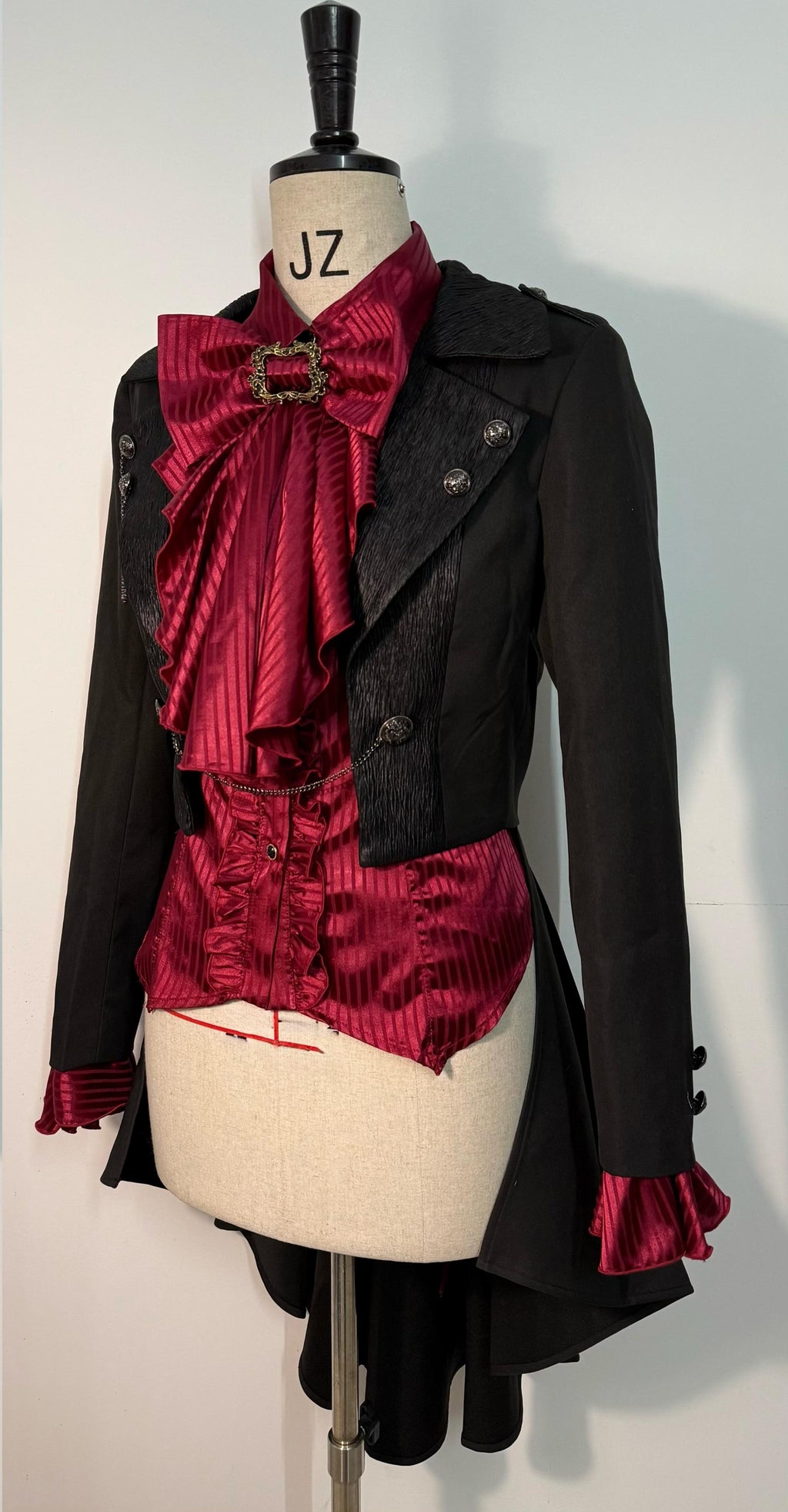 Open Front Ouji Lolita Short Coat, Detachable Trailing - image 1
