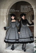 Yesterday's Epistle - Winter Classic Lolita Plaid Dress Set, Fishbone Waist - image 9