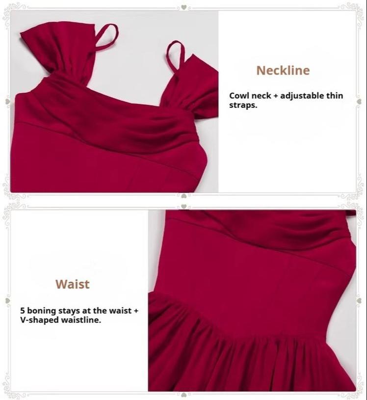 For Beloved - Classic Lolita Satin JSK Dress Set, Fishbone Waist - image 13