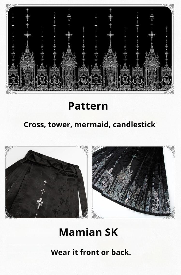 Raven's Night Song Oriental Gothic Lolita Dress Set - image 14