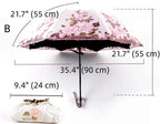 Foldable Lolita Parasol, Floral and Embroidery Detail - image 10
