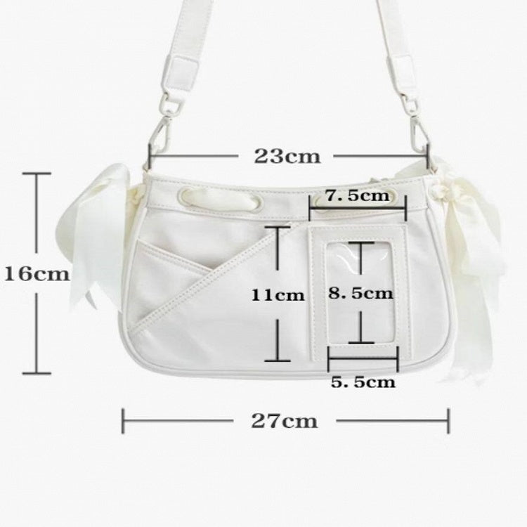 Five-color Bow Accents Balletcore Ita Crossbody Bag - image 8