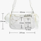 Five-color Bow Accents Balletcore Ita Crossbody Bag - image 8