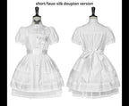 Ghost Orchid - Gothic Lolita OP Dress, Embroidered Cross - image 37