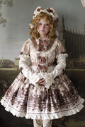 Teddy Bear Party - Daily Sweet Lolita Short-Sleeve OP Dress - image 1