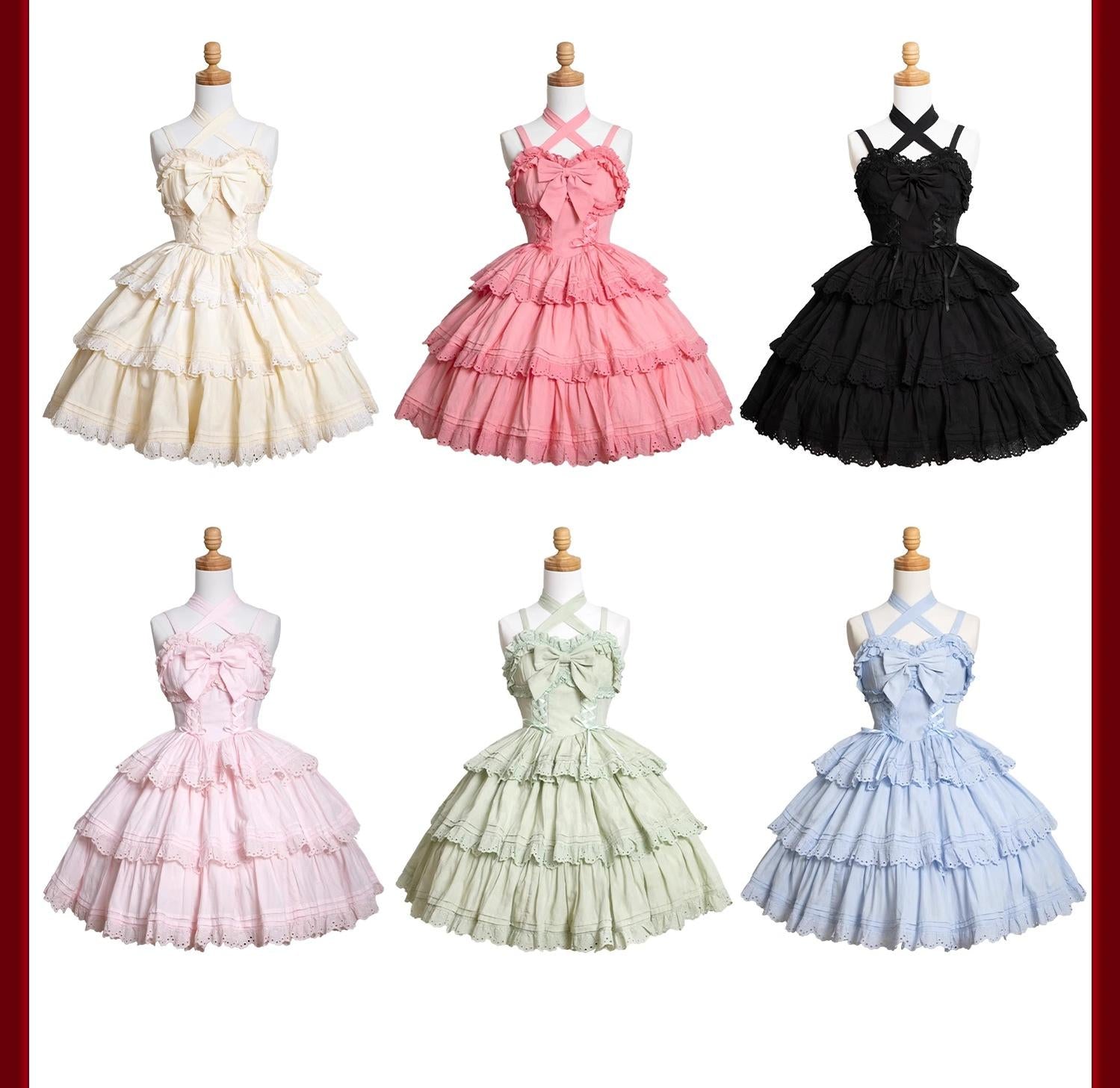 Miss Flora - Cotton Sweet Lolita Dress Set Doll-like OP and JSK - image 20