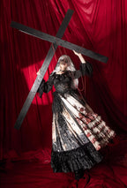 Heretic Nun - Halloween Gothic Lolita JSK Dress & Blouse Set - image 9