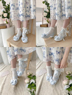 Sissi Satin Bow Sweet Lolita Low Heels - image 8
