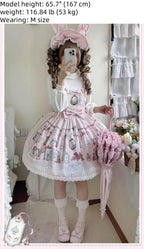 Rabbit Collection Box - Bunny Print Kawaii Lolita JSK Dress, 3 Colors - image 36