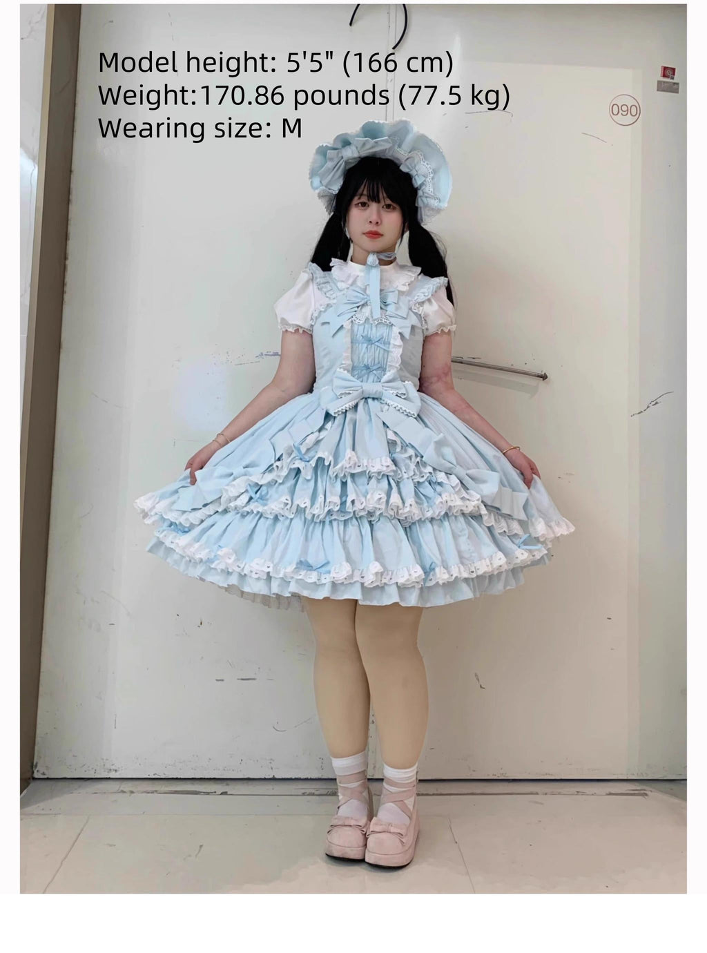 Gryza Plus Size Princess Lolita JSK with Cotton Tiered Ruffles - image 8