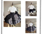 Trace Bone Black Gothic Lolita Skirt and Waist Cincher Set - image 16