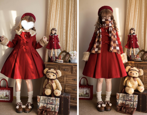Casual Lolita Winter Wool Down Coat Multicolors - image 20