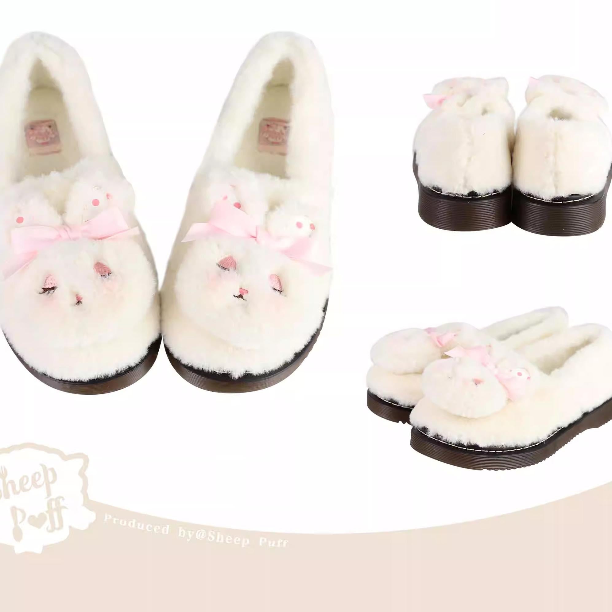 Rabbit Fur - Sweet Lolita Shoes Plush Rabbit Winter Lolita Shoes - image 12