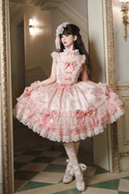 Satin Rose Sweet Lolita OP and JSK Dress Series and Accessories - image 4