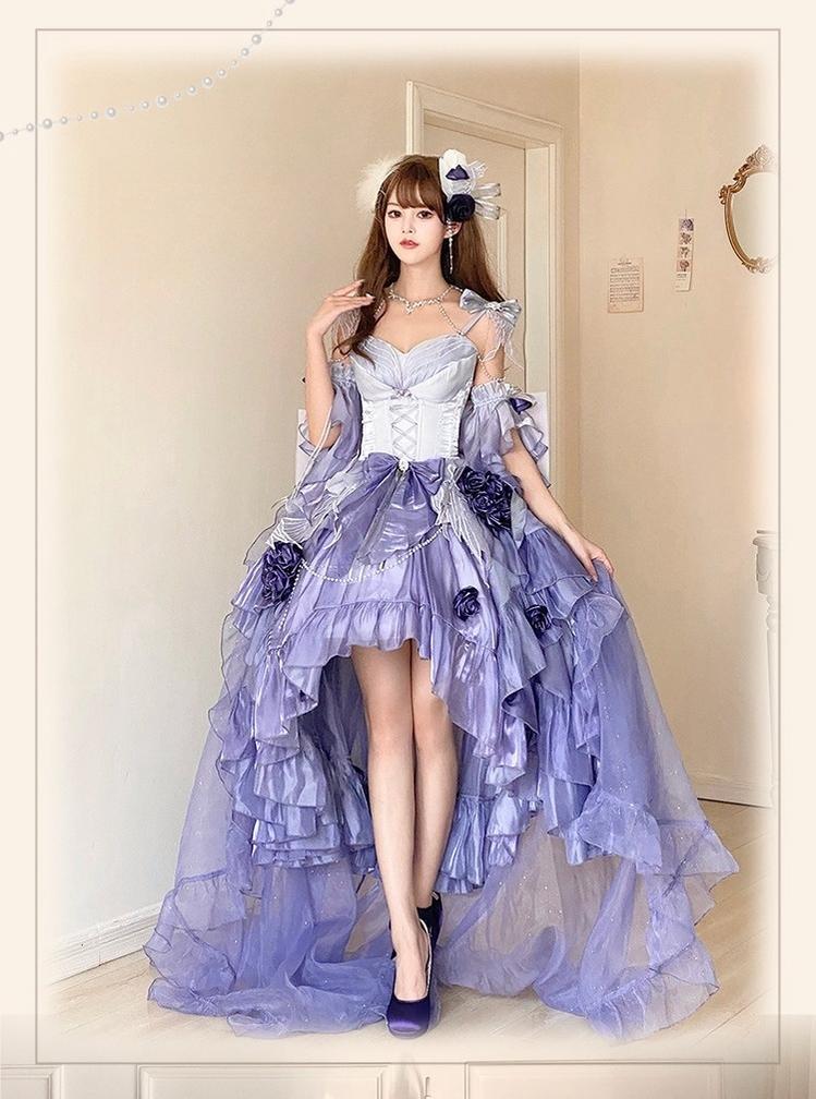 Swan Wonderland - Fairy Lolita JSK with High-Low Hem - image 16