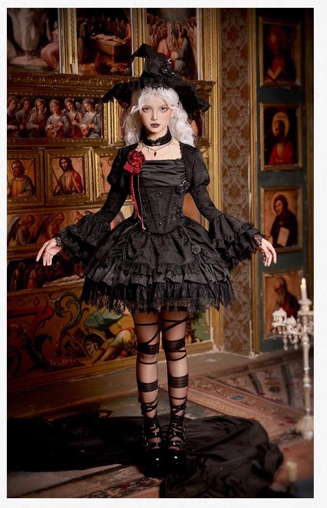 Twilight Witch-Inspired Black Gothic Lolita Skirt Set - image 15