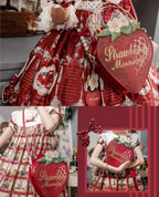 A Strawberry - Sweet Lolita Crossbody Bag Strawberry Printed Handbag - image 14