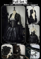 Bone-Eroded Butterfly - Gothic Lolita JSK & SK Set - image 6