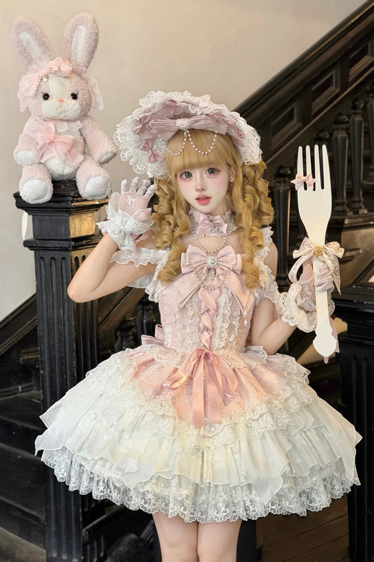 Pink Pearl Ballet Sweet Lolita JSK Dress - image 1