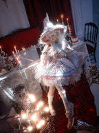 Pink and Blue High Waist Sweet Witchy Dress Lolita Jumper Skirt Full Set - image 16