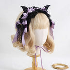 Halloween Gothic Lolita Hairband, Detachable Devil Wings - image 15