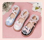 Sweet Bunny - Sweet Lolita Flat Shoes with Ear and Bow Decorations - image 2