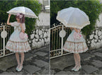 Lyre Academy - Classic Lolita 2-Fold Parasol, Lyre Print and Embroidered Trim - image 26