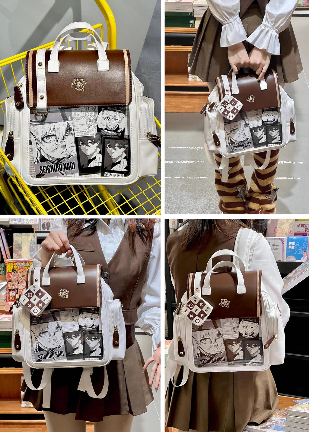 Kawaii Lolita Large-Capacity Ita Backpack with Mini Pocket and Grid Board - image 27