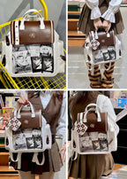 Kawaii Lolita Large-Capacity Ita Backpack with Mini Pocket and Grid Board - image 27