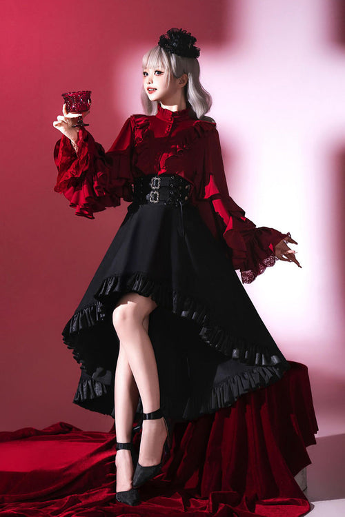 Black Day and Night Song Ouji Gothic Lolita Skirt and Blouse - image 7