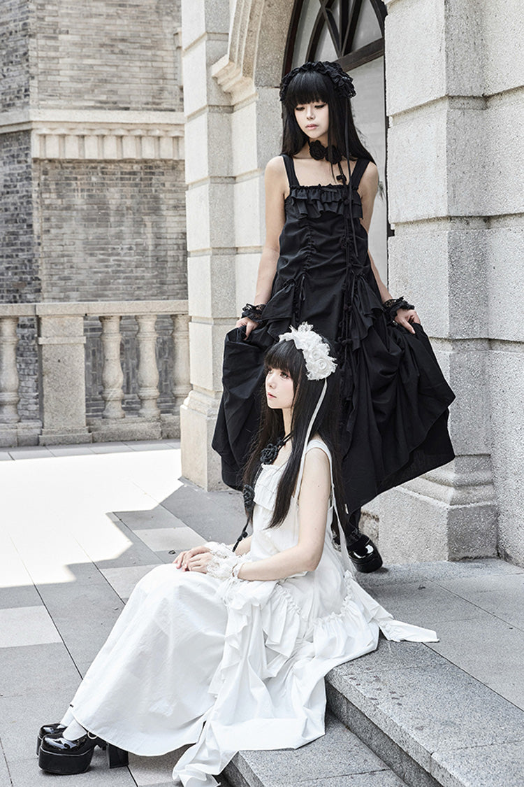 Dream Gothic Lolita Strap Dress in White - image 11