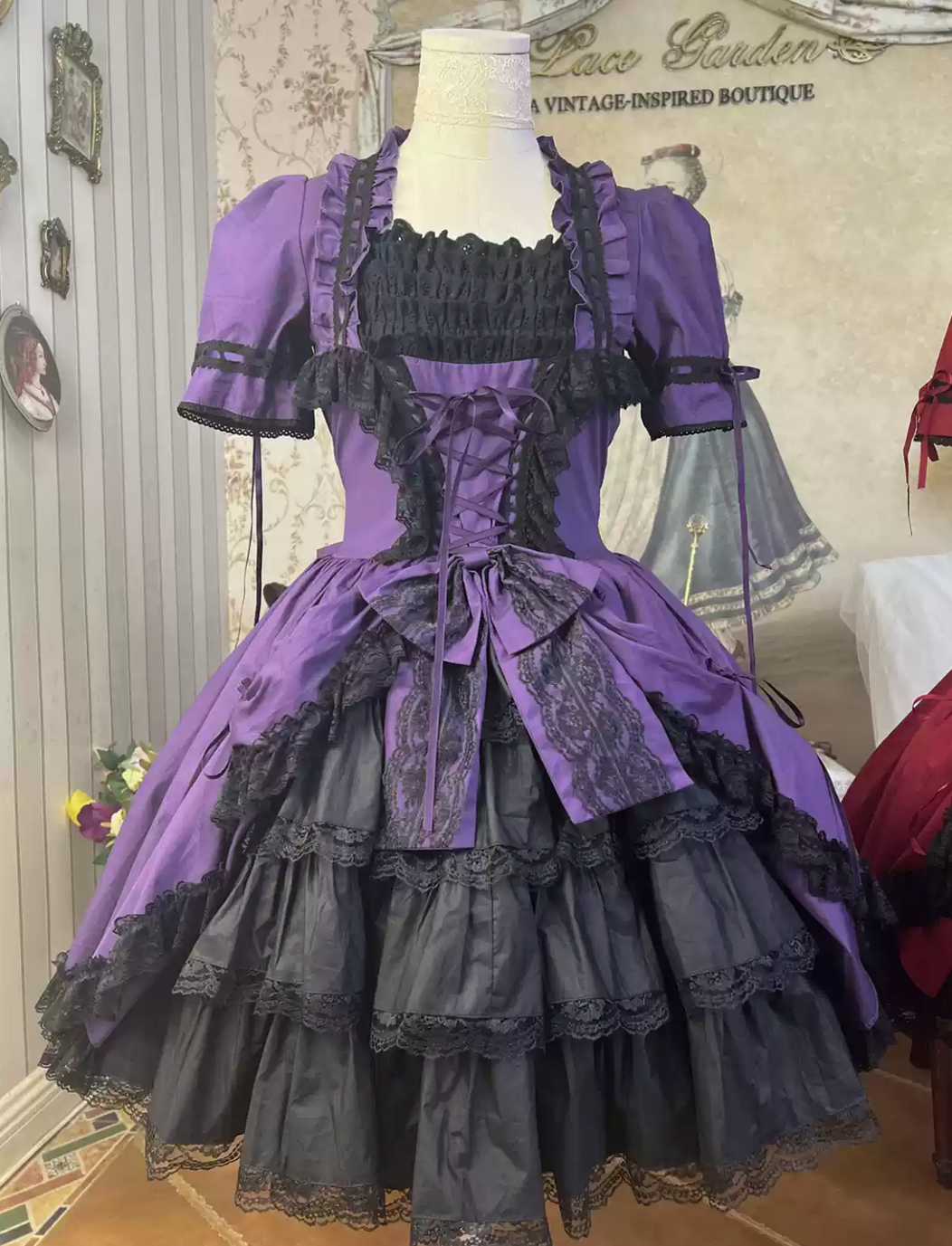 Miss Rella - Old School Lolita OP Dress, Front Opening - image 6