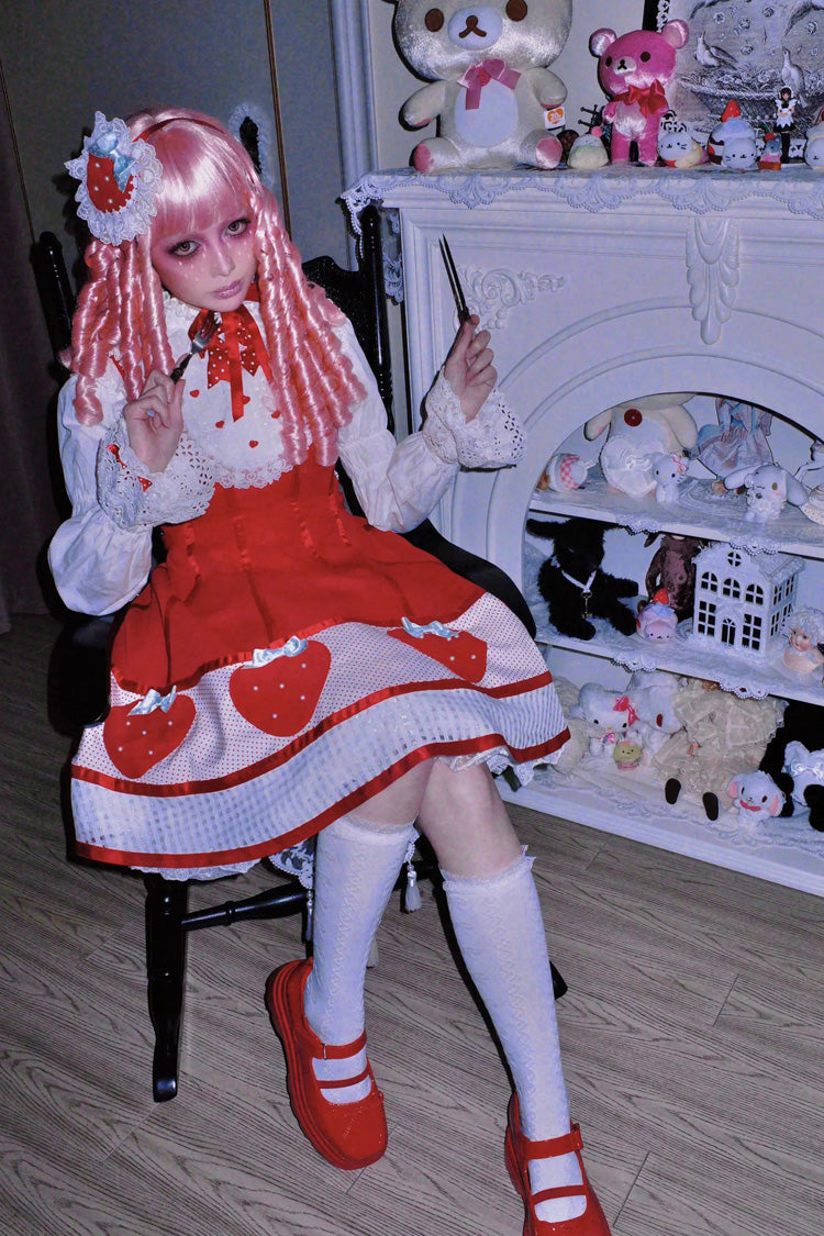 Miss Peculiar Strawberry Sweet Lolita Dress Two Colors - image 19