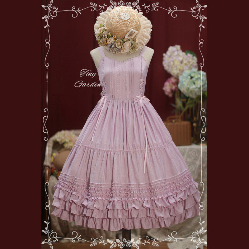 Garden Dance 2.0 - Elegant Lolita JSK Dress, Side Lace-Up - image 1