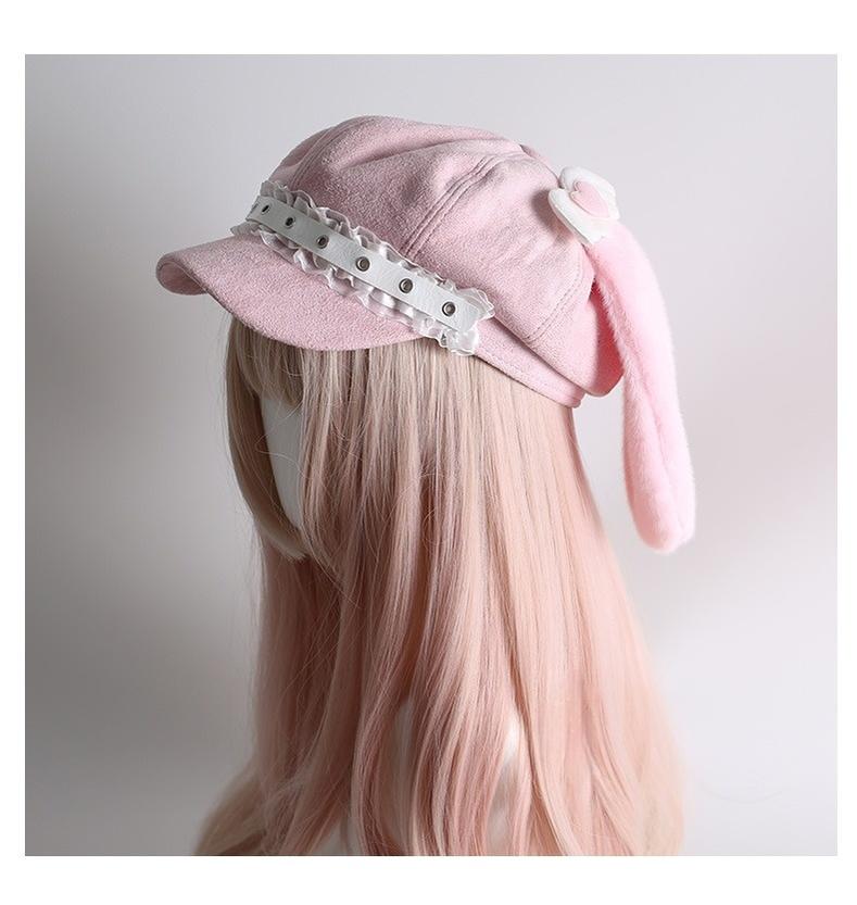 Kawaii Lolita Hat Daily Baseball Cap with Detachable Ears - image 3