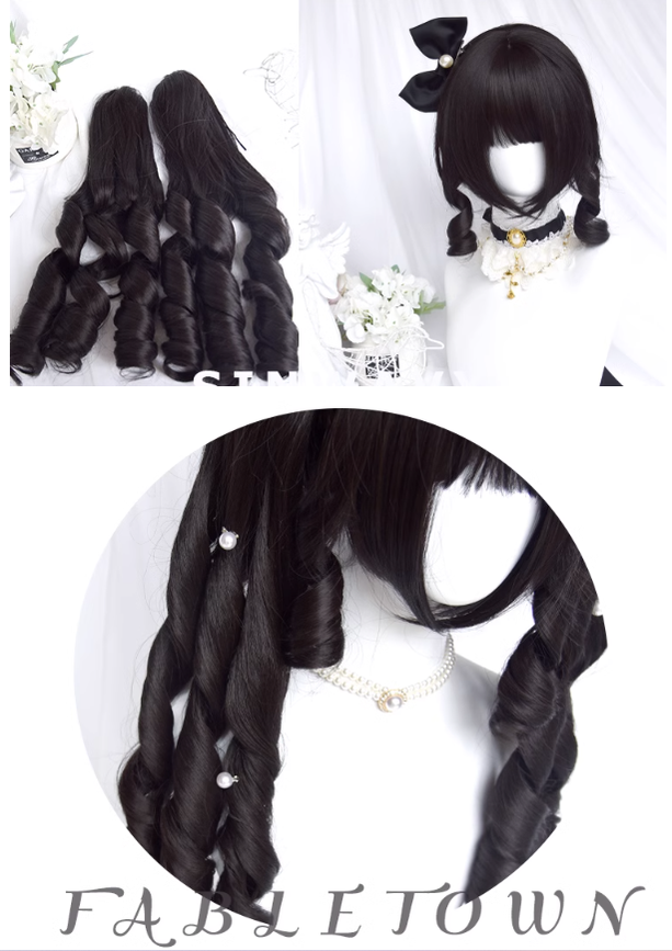 Retro Elegant Roman Curl Double Ponytail Wig - image 6