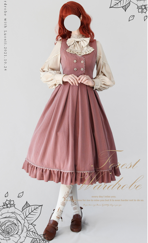 North of the Forest Classic Lolita Striped Vest and Skirt Set - image 11