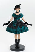 Treasure Chest Rose Lolita Green Dress - image 4