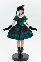 Treasure Chest Rose Lolita Green Dress - image 4