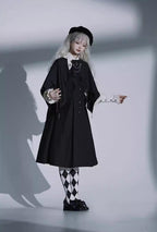 Night Raven Magic - Ouji Lolita Dress Set, Suspender Shorts & Cape - image 22