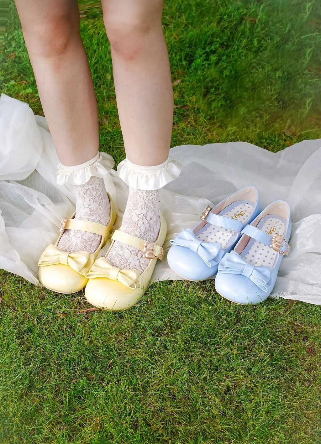 Hug Bear - Sweet Lolita Heel Shoes Bear Metal Buckle Bow Shoes - image 23