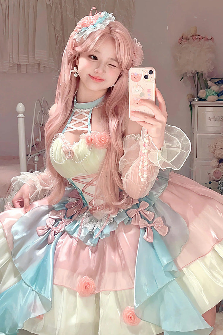 Camellia Covenant - Sweet Lolita Halterneck JSK Dress - image 4