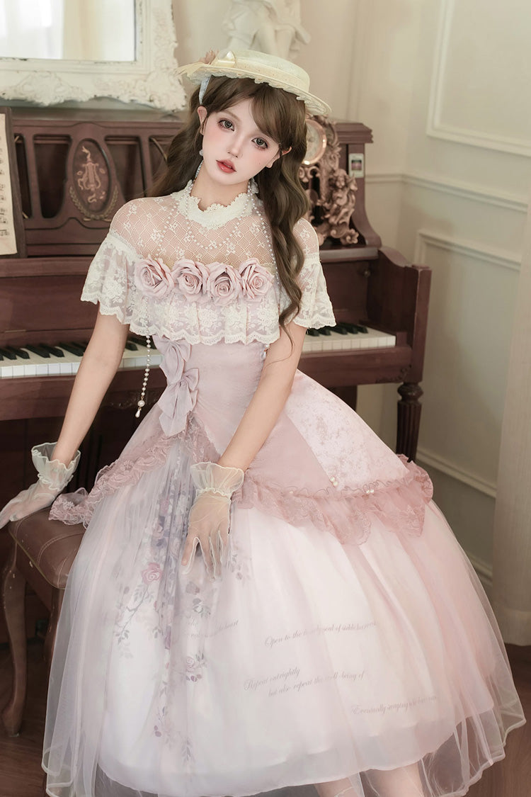 Rose Poems Sweet Elegant Lolita Dress, Skirt and Necklace Set - image 14