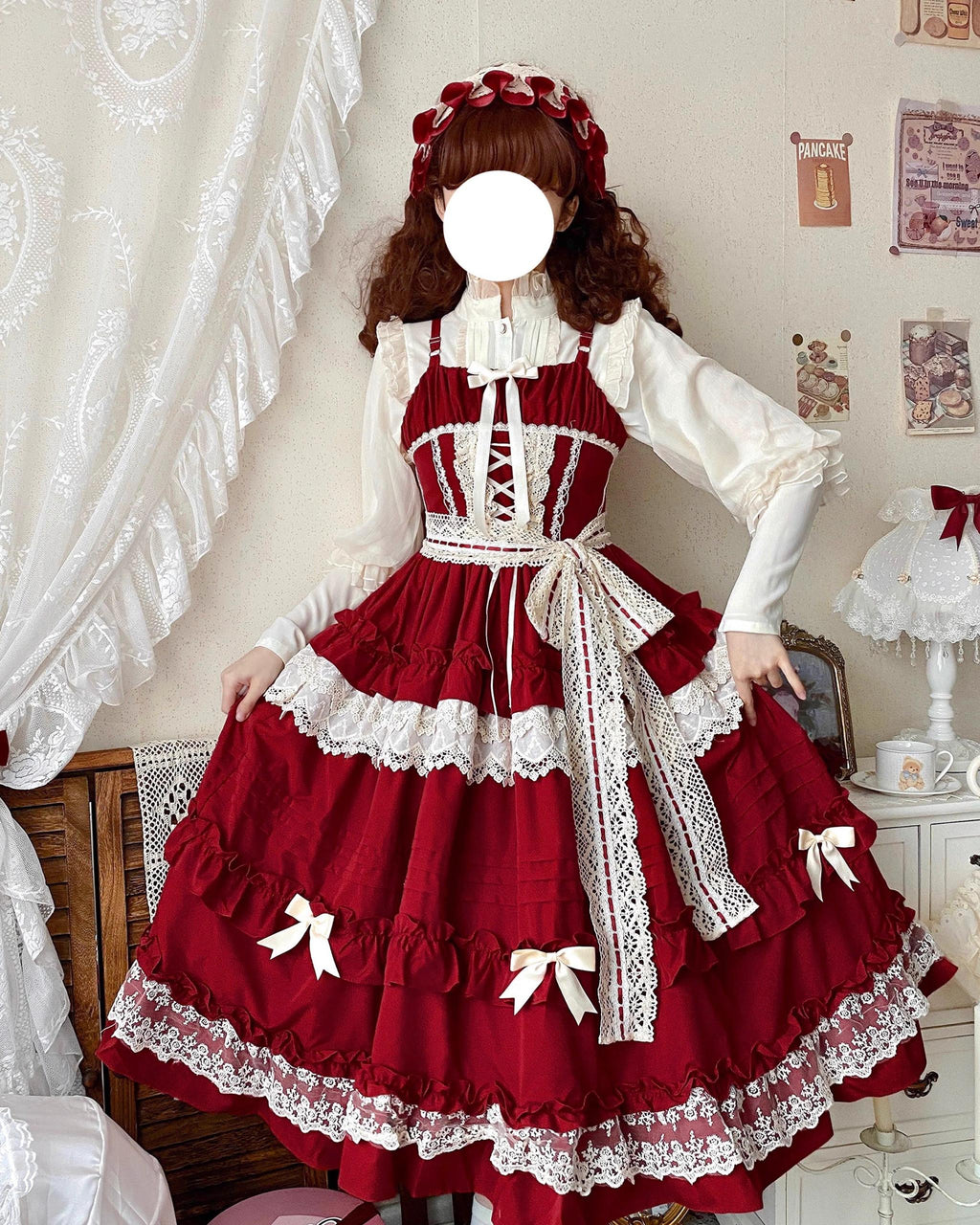 Lilianne Elegant Lolita Ruffled Hem JSK Dress - image 11