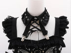 Metallic Angel Black Gothic Lolita Top and Ruffled Skirt Set - image 24