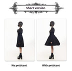 Gothic Lolita OP Dress Nun Style Fishbone Skirt - image 3