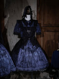 Midnight Rose Cemetery Dress with Overlay - iris de nuit - image 1