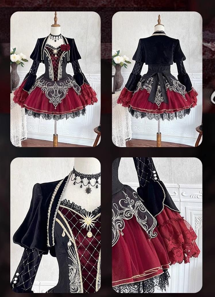 Blood Feast - Gothic Lolita JSK Suit Daily Goth Dress - image 12